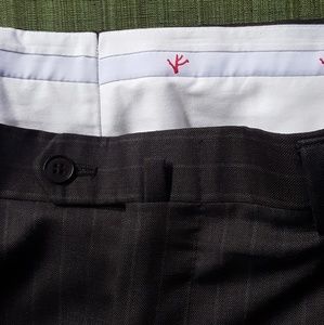 Isaia Striped Brown Wool Pants Size 56 IT